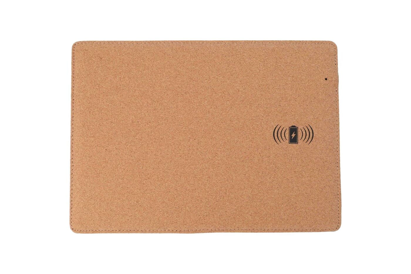 Khaki - Cork Mousepad with Wireless Charger