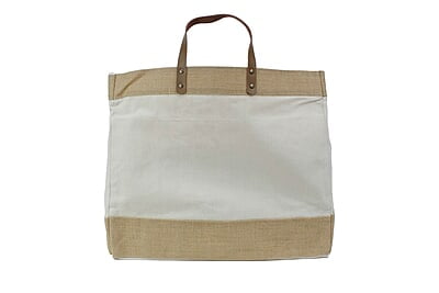 Zaken - Canvas+Jute Bag with Leather Handle