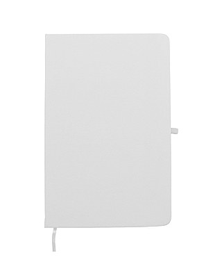Notebook A6 PU with pen holder- White