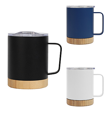 Hydro - Bamboo Base Stainless Steel Mug