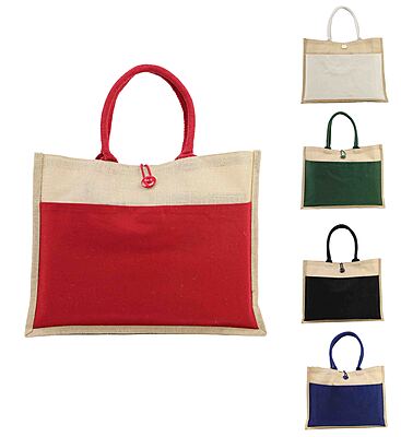 Trucs - Jute Bag with Canvas Pocket