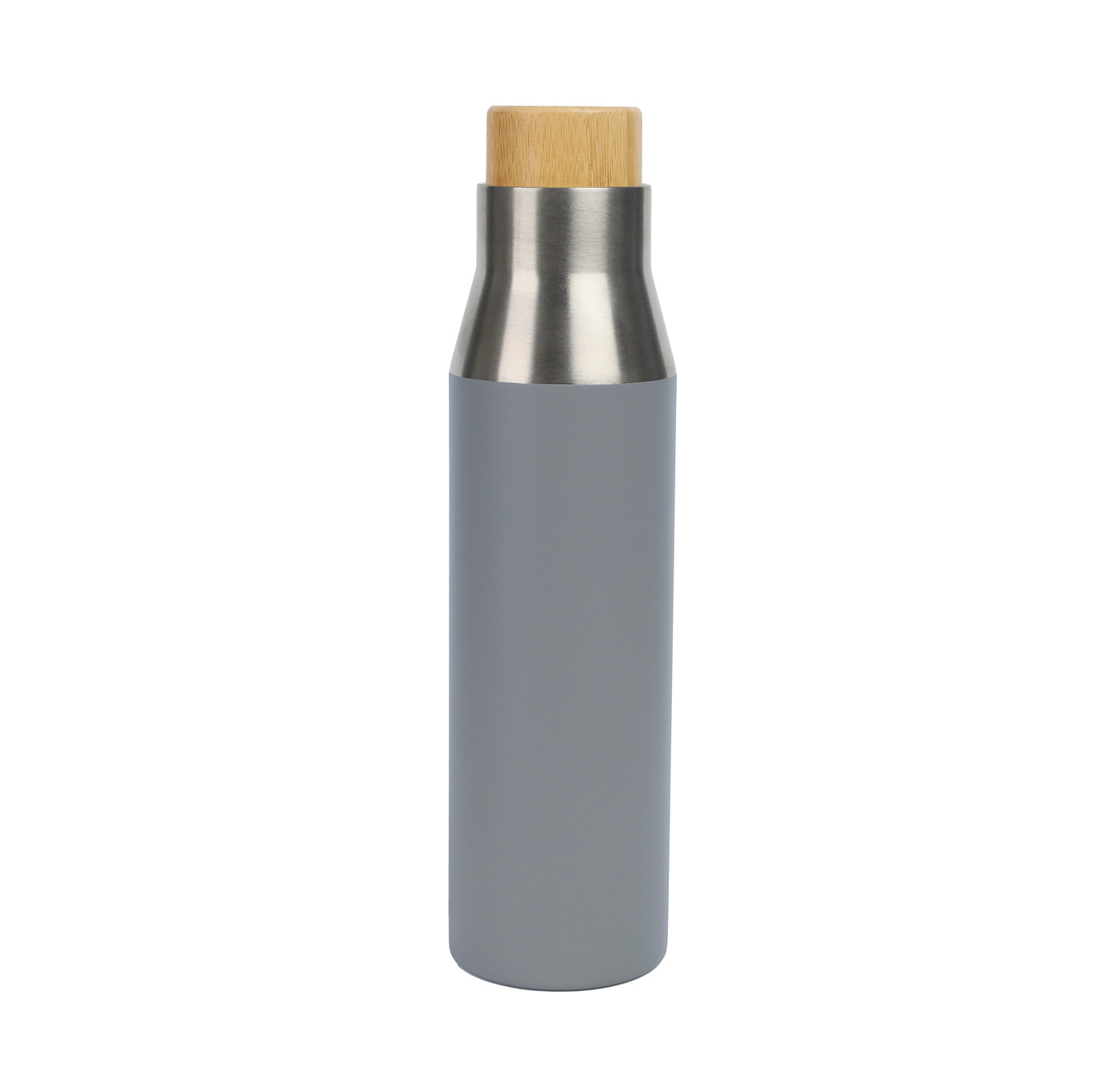 Quench - Vacuum Bottle with Bamboo Lid-Grey